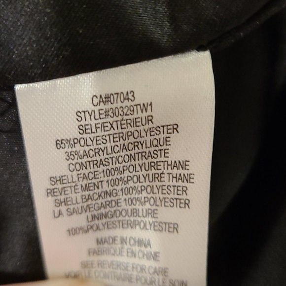 Daniel Rainn zip up blazer w/ vegan leather sleeve - Picture 7 of 7